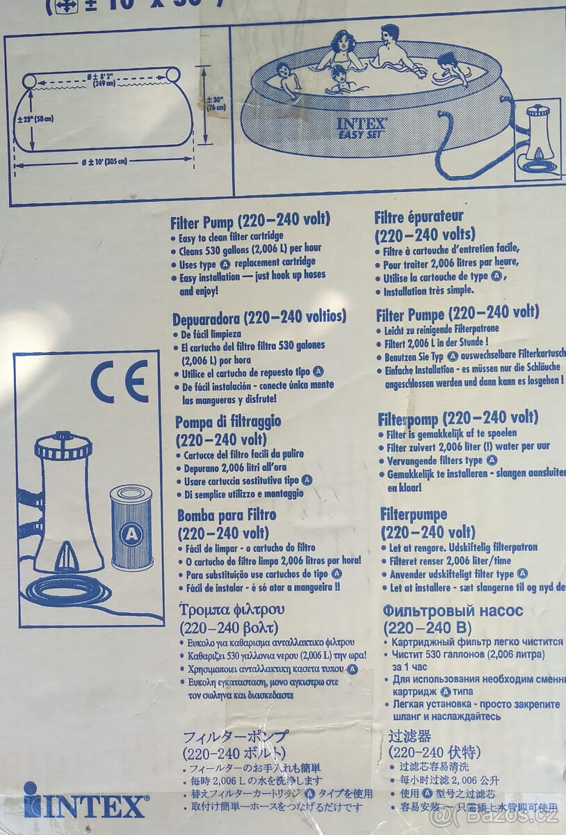 Bazén Intex 3,05m s krycí plachtou - 4