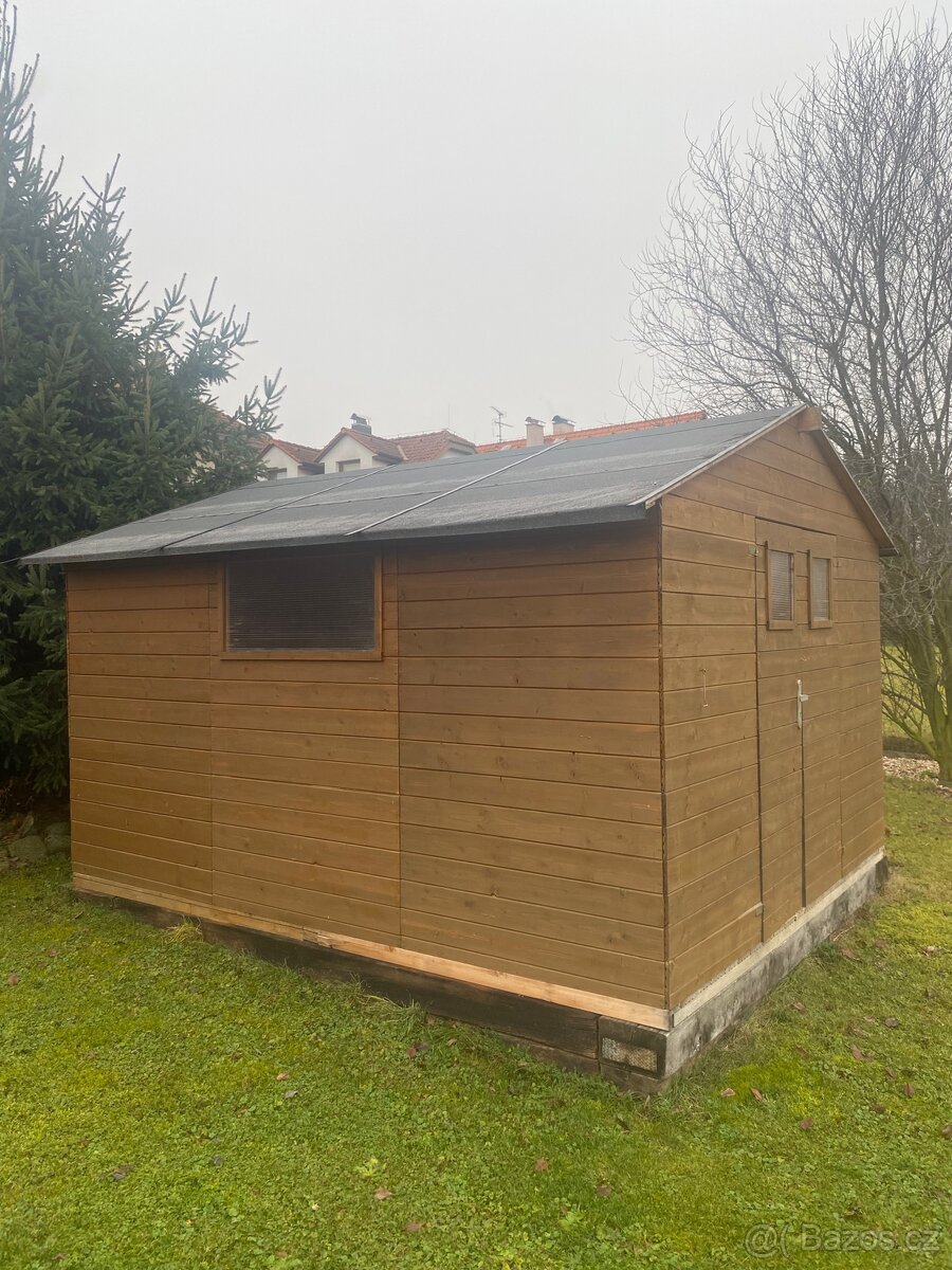 Dřevěná zahradní bouda 3 × 3,5 m - 4