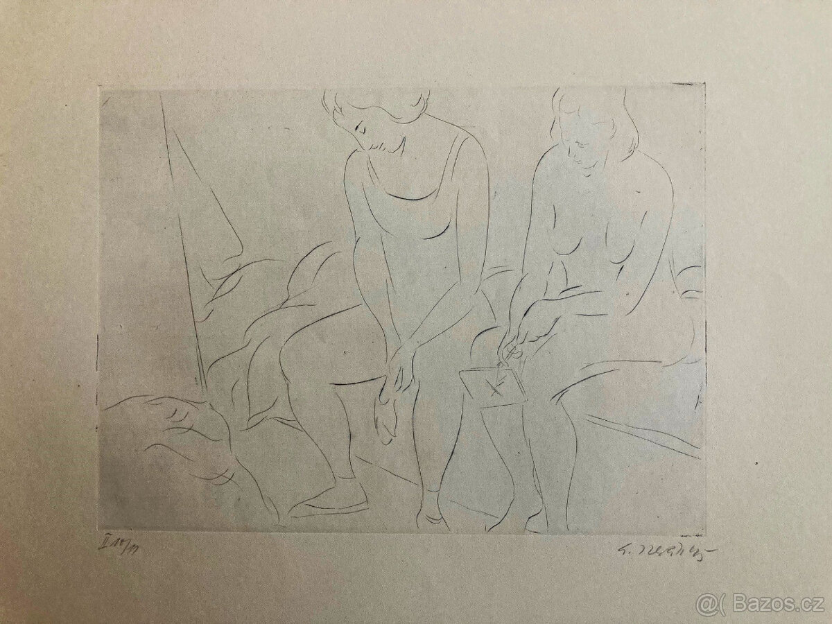 E. Nevan - Odpočívající tanečnice (12 grafík), 1946 - 4