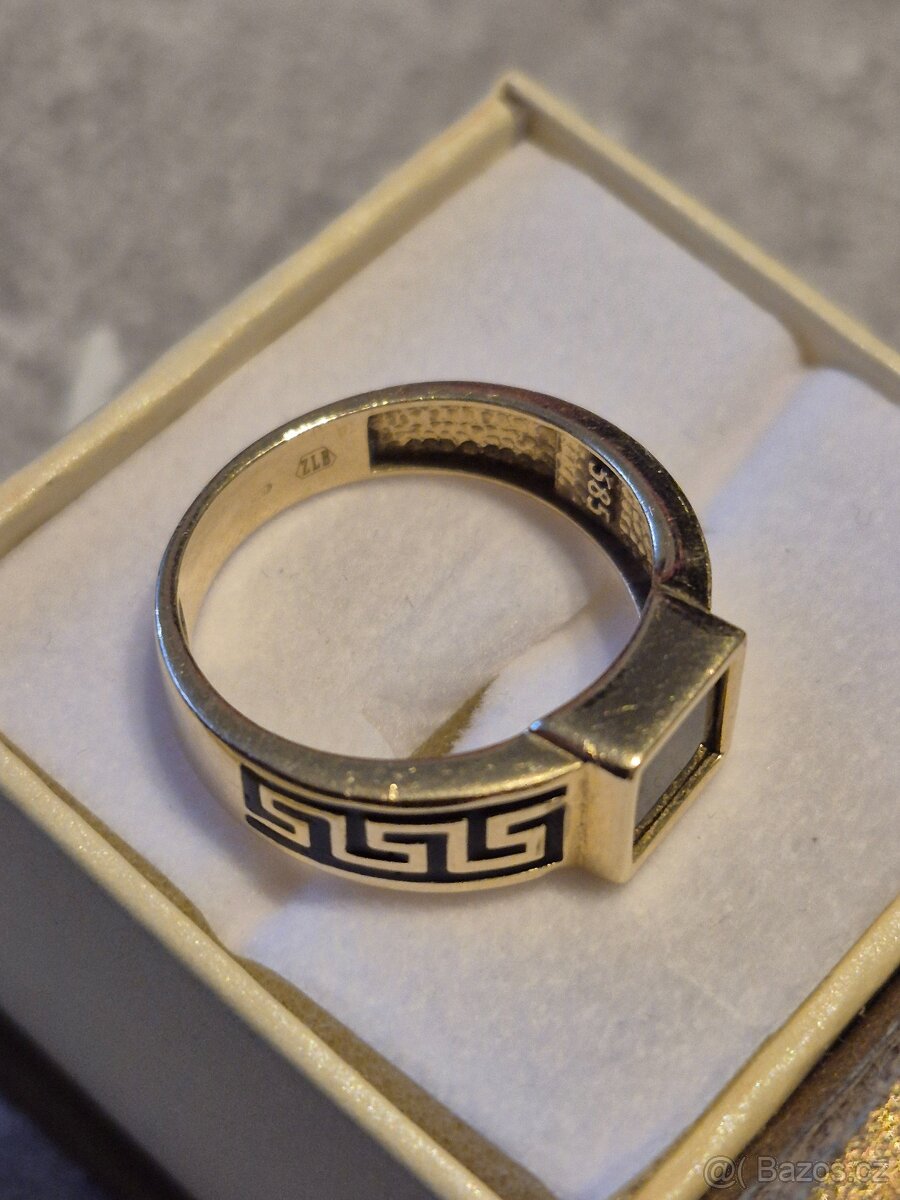Pánský prsten zlatý 585 14k - 4