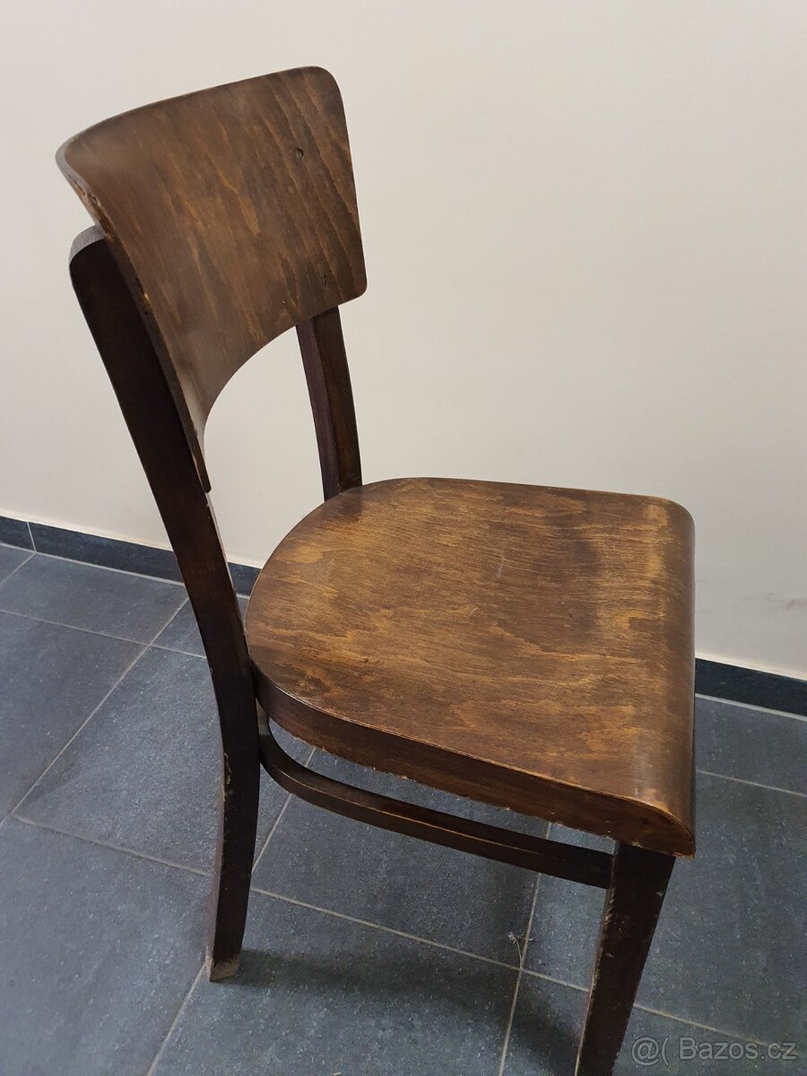 retro starožitné ČSR židle 4ks socialismus 1940 - 1950 - 4