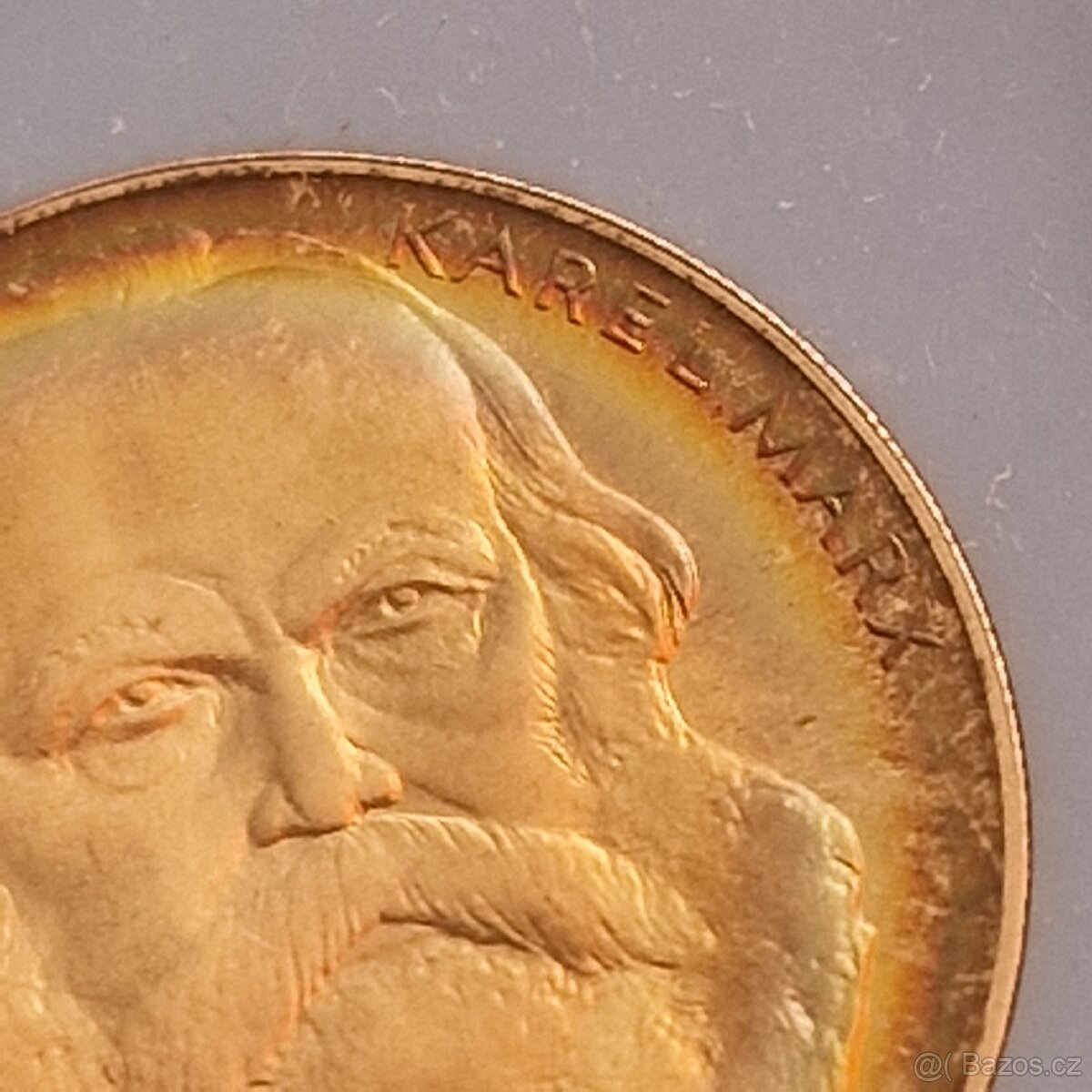R Stříbrná mince 100 Kčs PROOF 1983 Karel Marx,1.975 ks - 4