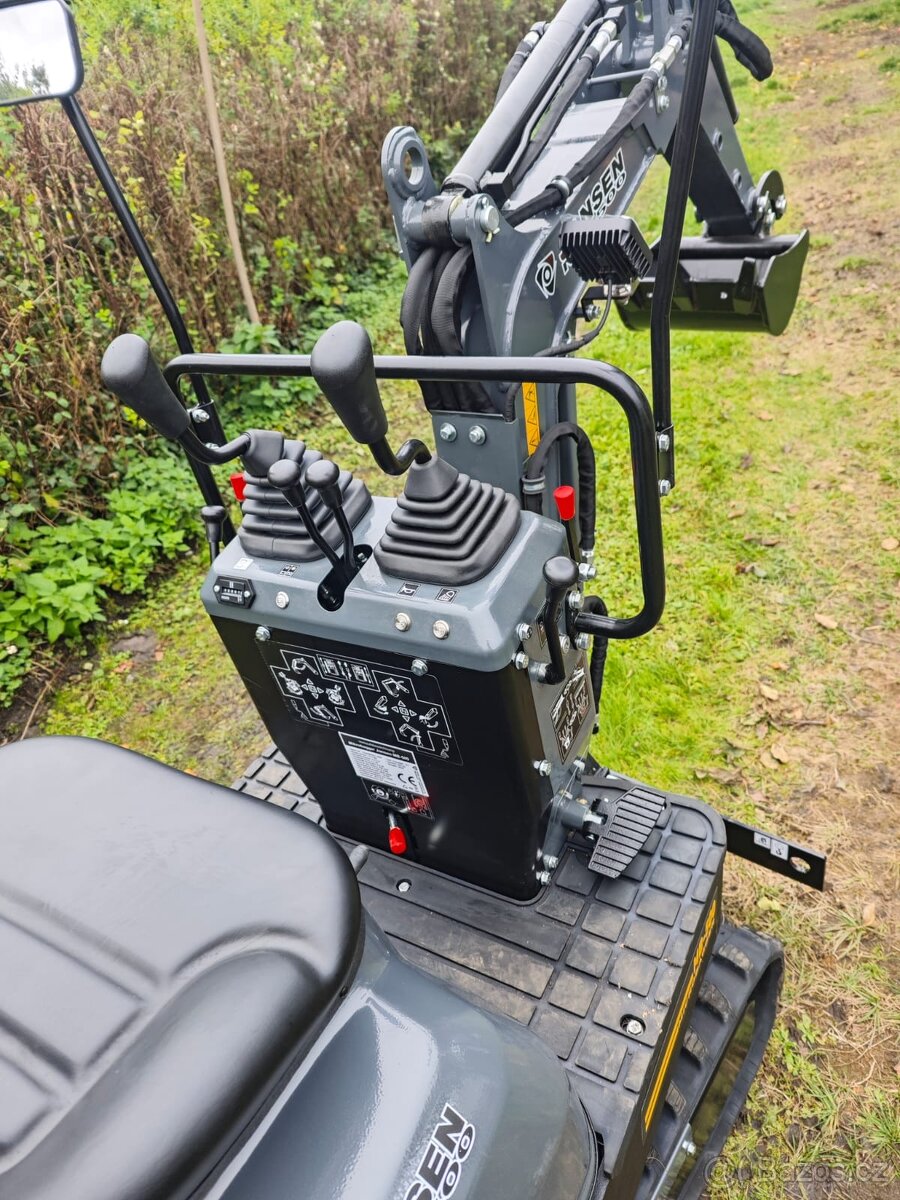 Minibagr, pásový mini bagr, bagr s příslušenstvím - 4