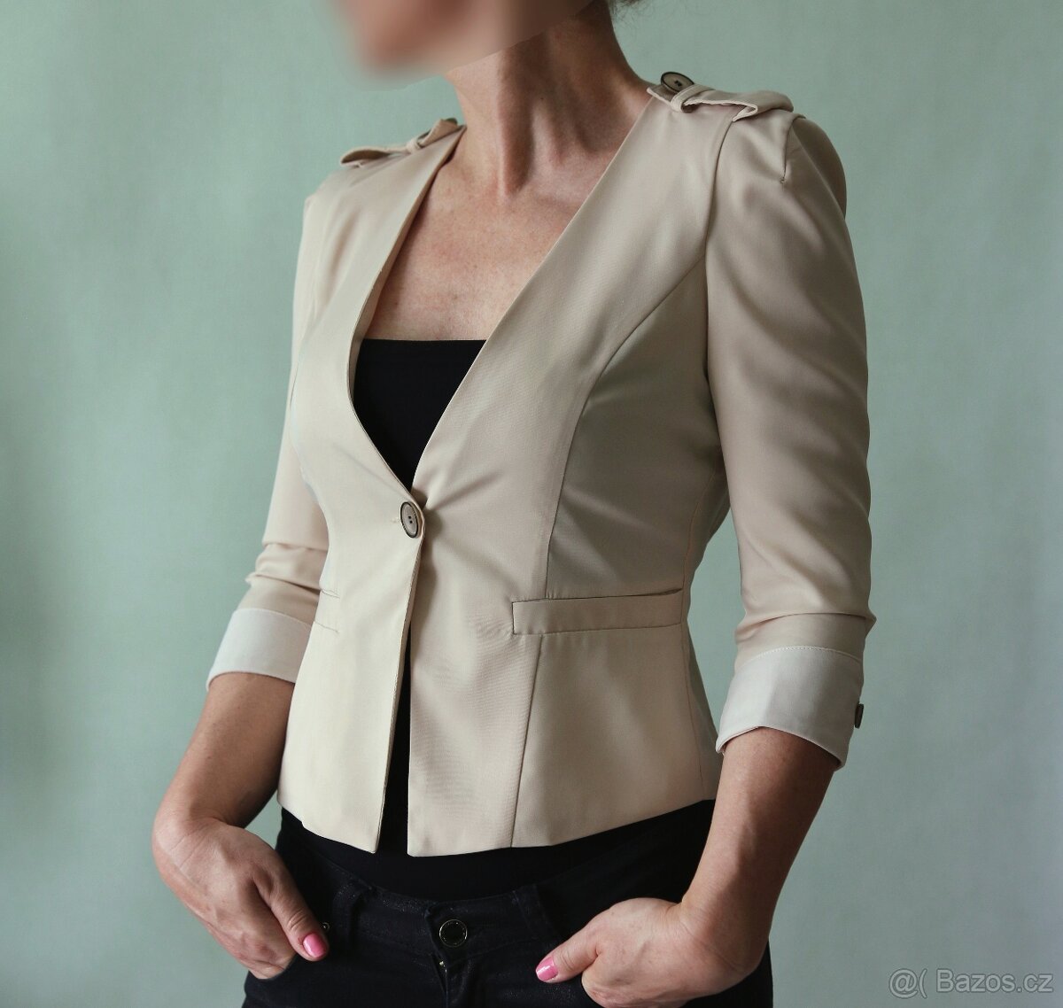 Zajímavá halenka s plisovanými zády vel.XS-34 - 4