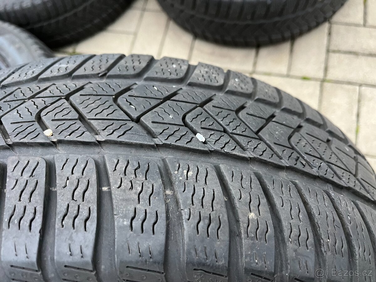 4x plechové disky 5x108 R17, zimní pneu - 4