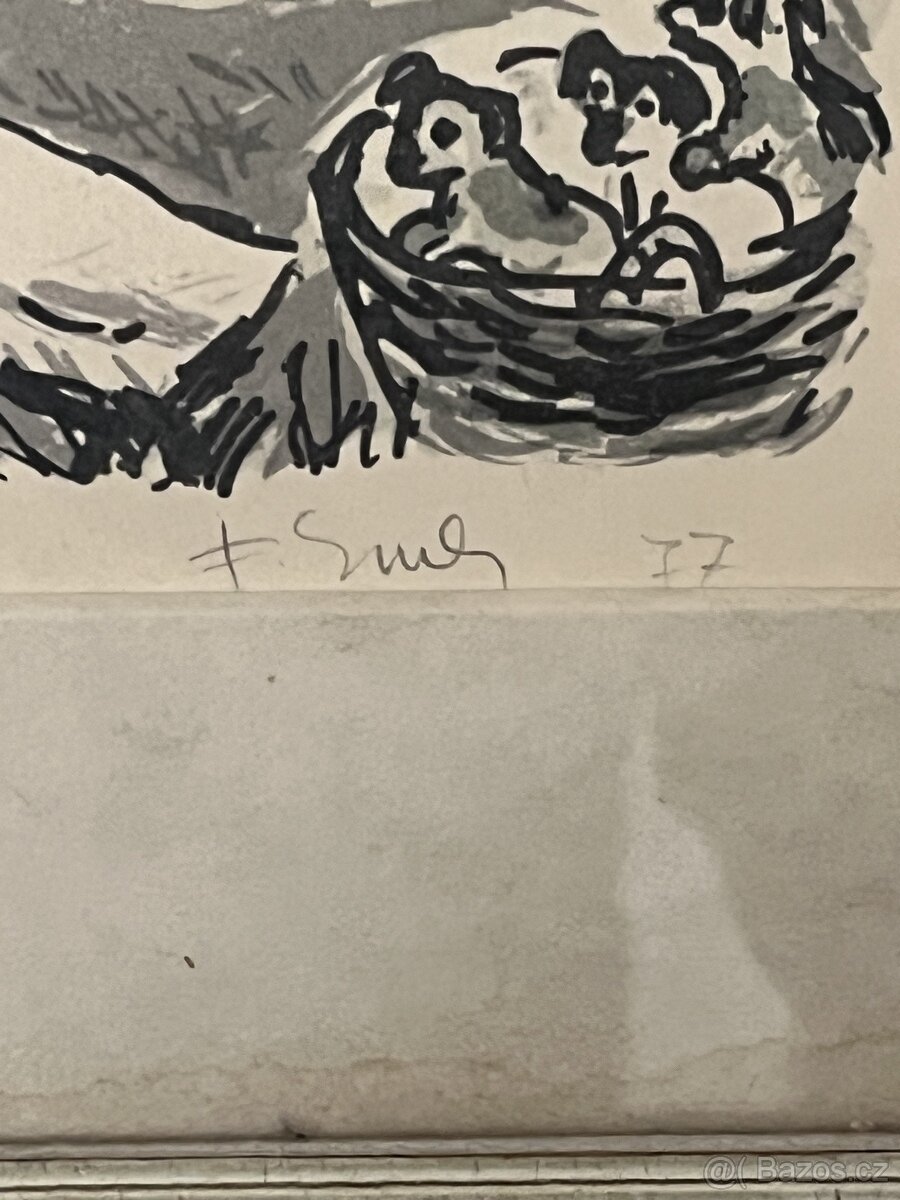 Obraz- Jsro na Kuklíku, kraj Vysočina, originál grafika - 4