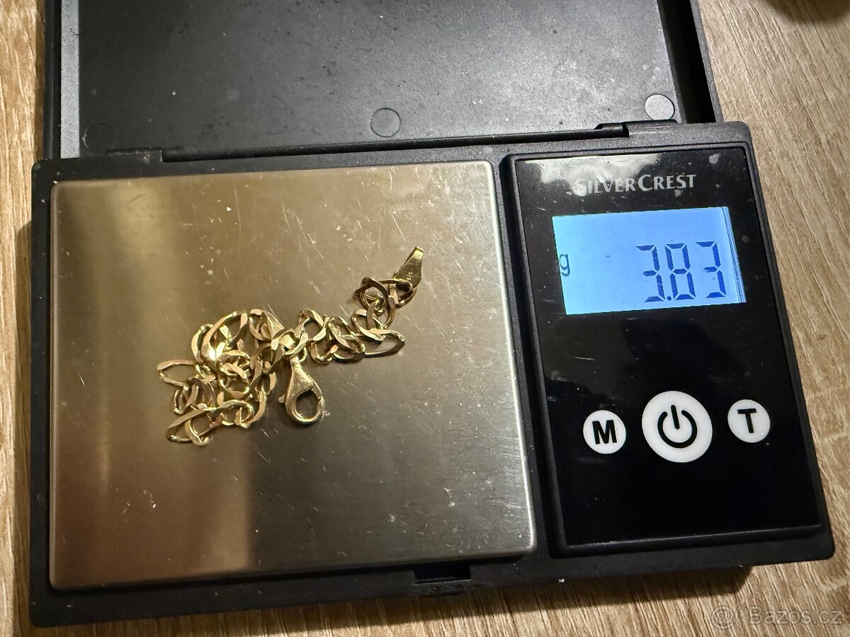 Zlatý náramek Figaro 3,83g 585/1000 - 4