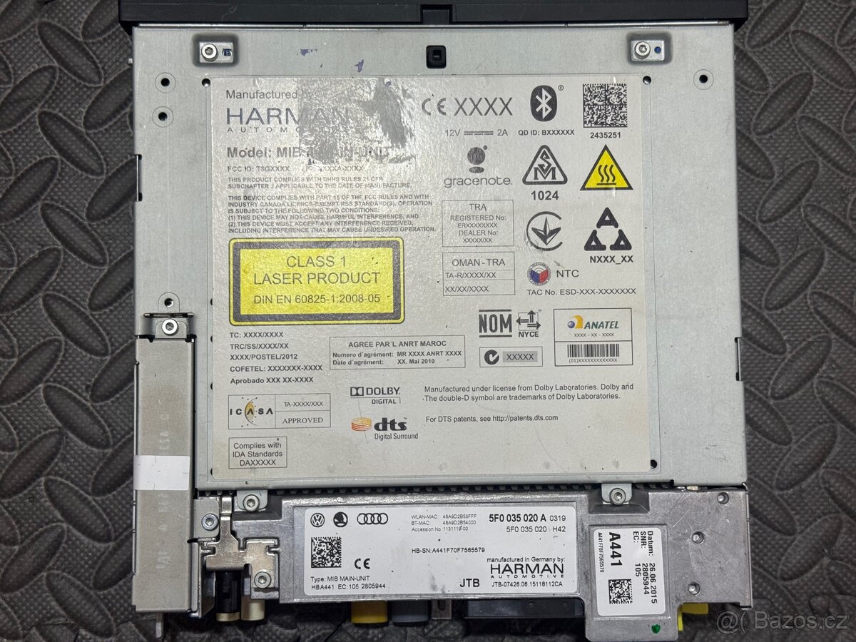 Displej + jednotka MIB2 High pro Seat - 4