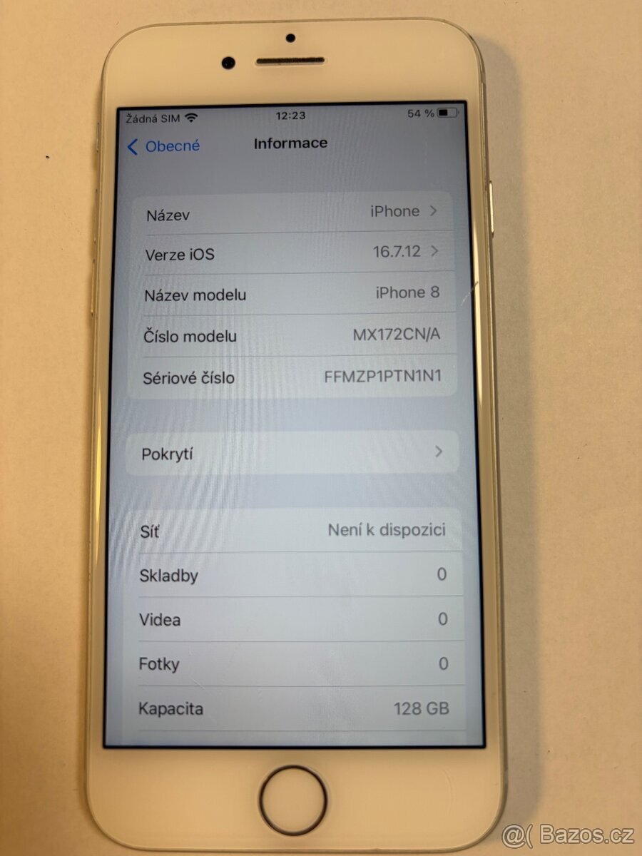 Apple iPhone 8 128gb kondice baterie 100% s kabelem Cena 19 - 4