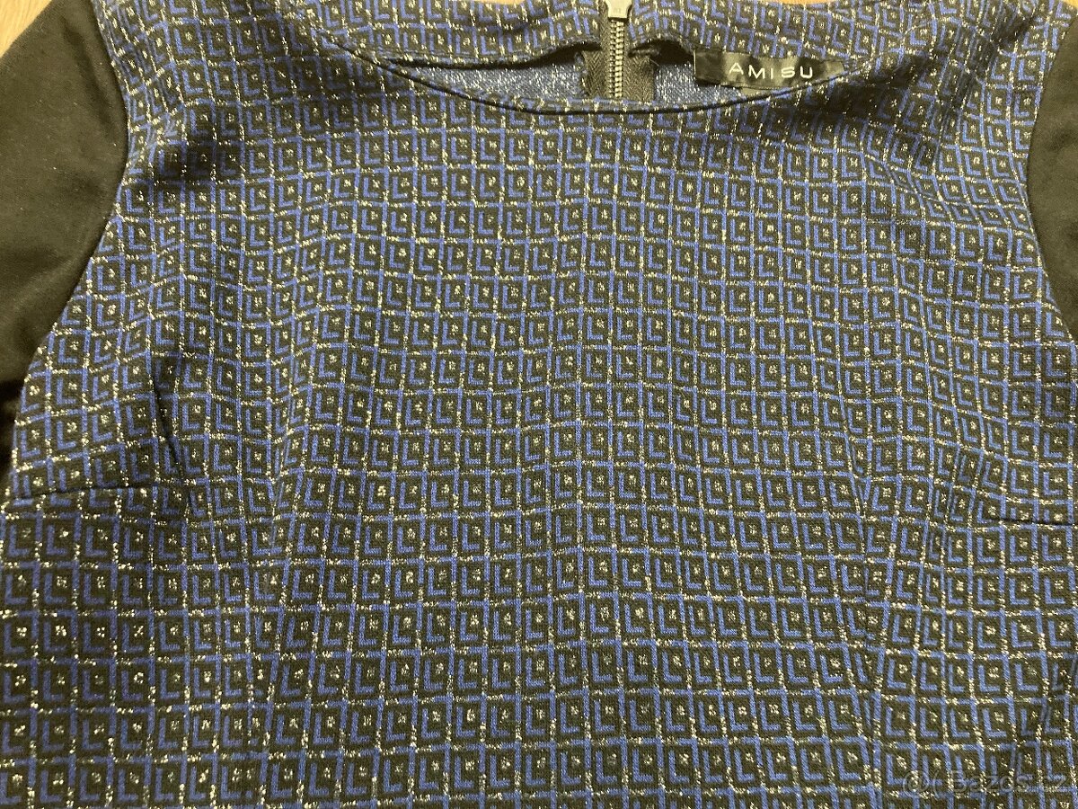 Černo-modré pouzdrové šaty Amisu (vel. 38) - 4