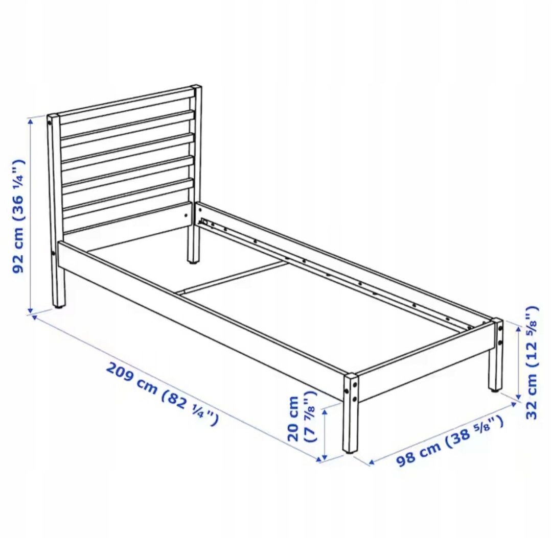 2 postele 90x200 IKEA s lamelovými rošty - 4