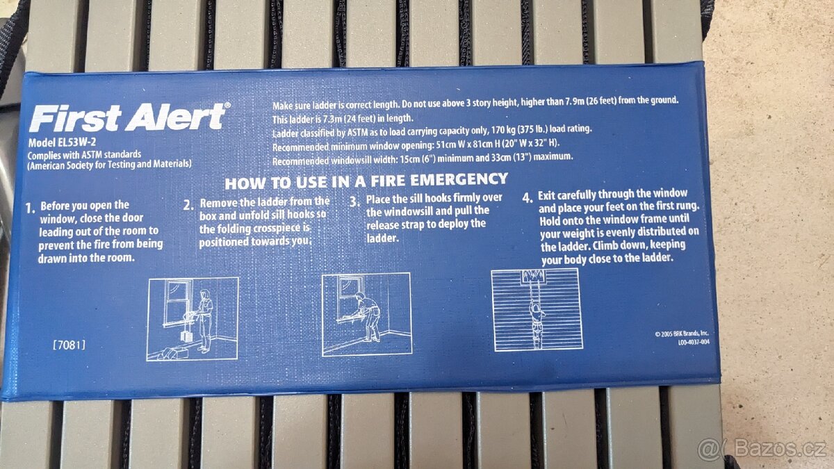 Evakuační požární žebřík. - 4