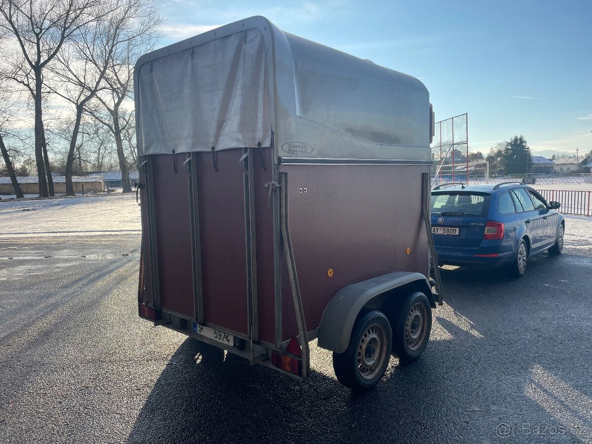 Přívěs na 2 koně, konibus, 2000 kg, super stav, nová stk - 4