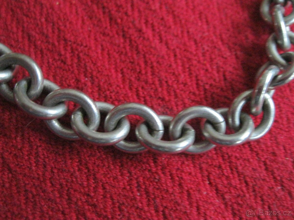 STŘÍBRNÝ těžký řetěz - stříbro 925/1000 - 4