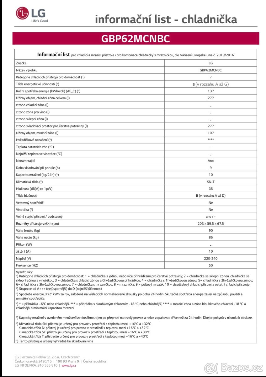 Chladnička s mrazničkou LG GBP62MCNBC - 4
