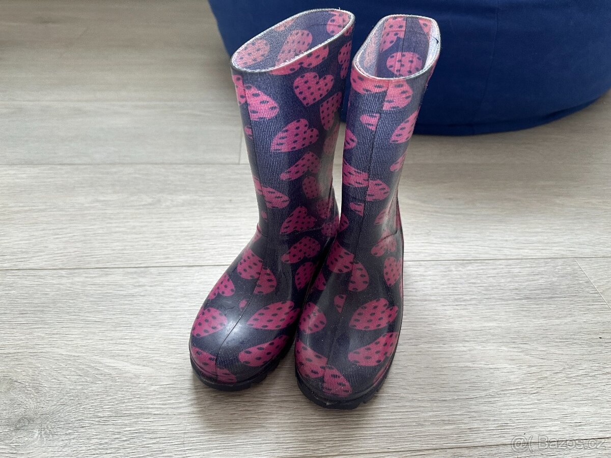 Dívčí fialovo-růžové holínky, vel. 30/31 - 4