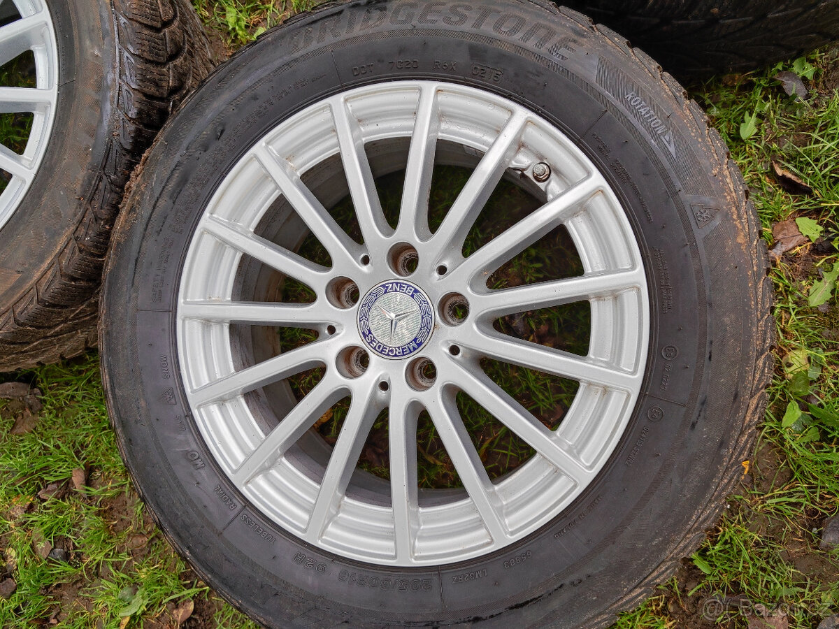 Zimní sada Mercedes třída C w205 Bridgestone 205/60/16 - 4