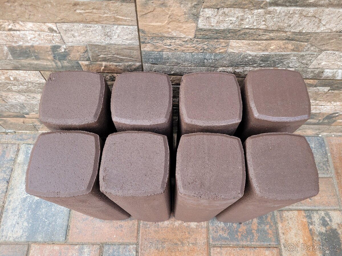 8 ks palisád VERA 110x110x400 mm, hnědá. - 4