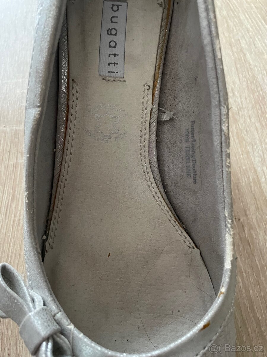 Lodičky Bugatti světle šedostříbrné (41) - 4