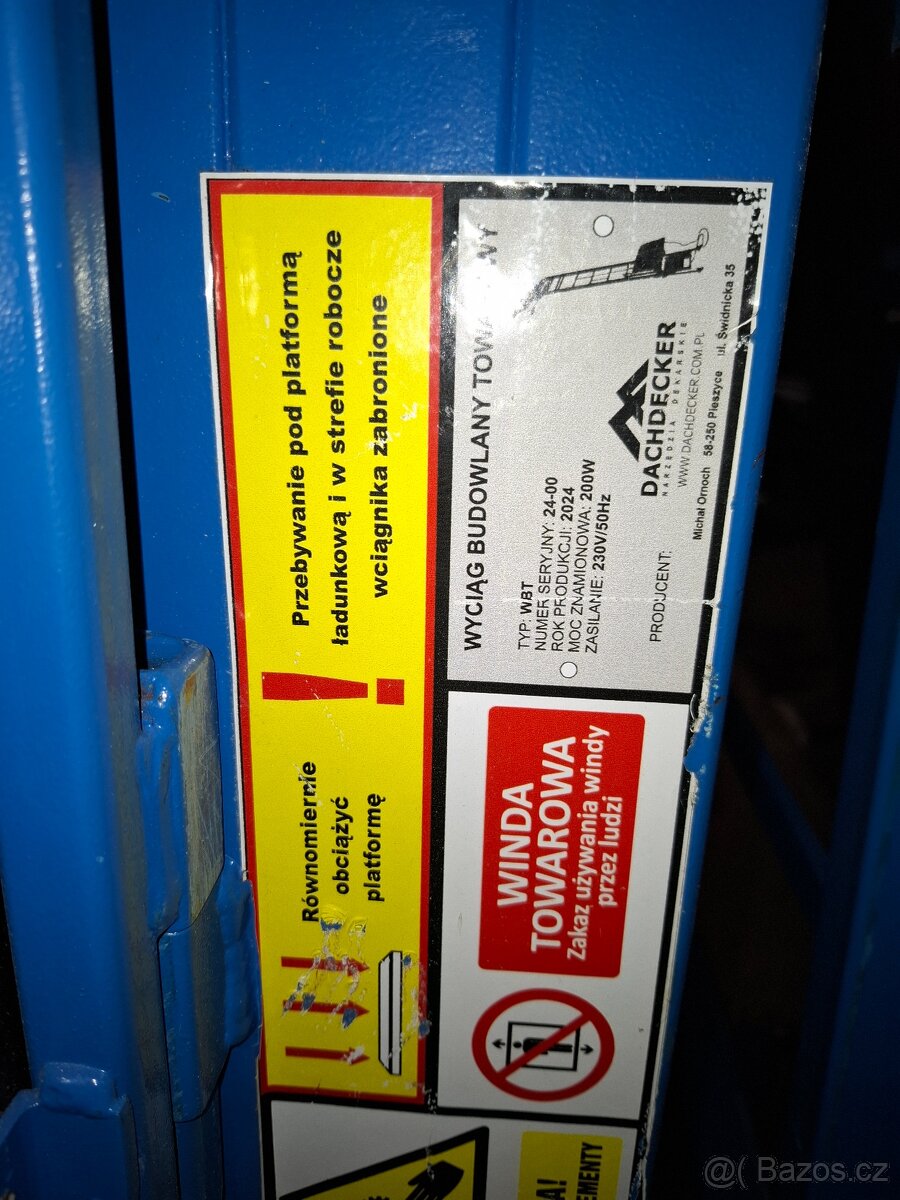 Stavebni vytah, Střešní výtah - 4