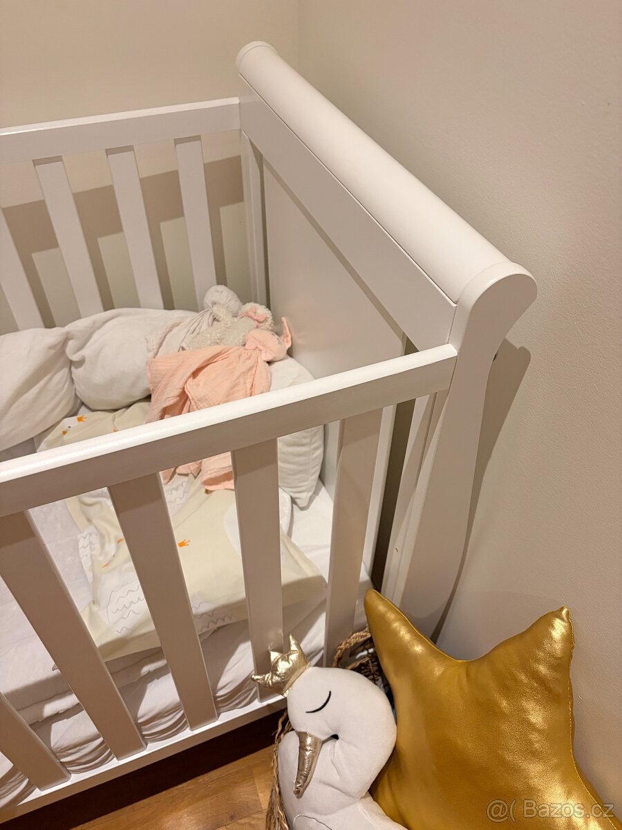 Dětská dřevěná postýlka vc. matrace - 4