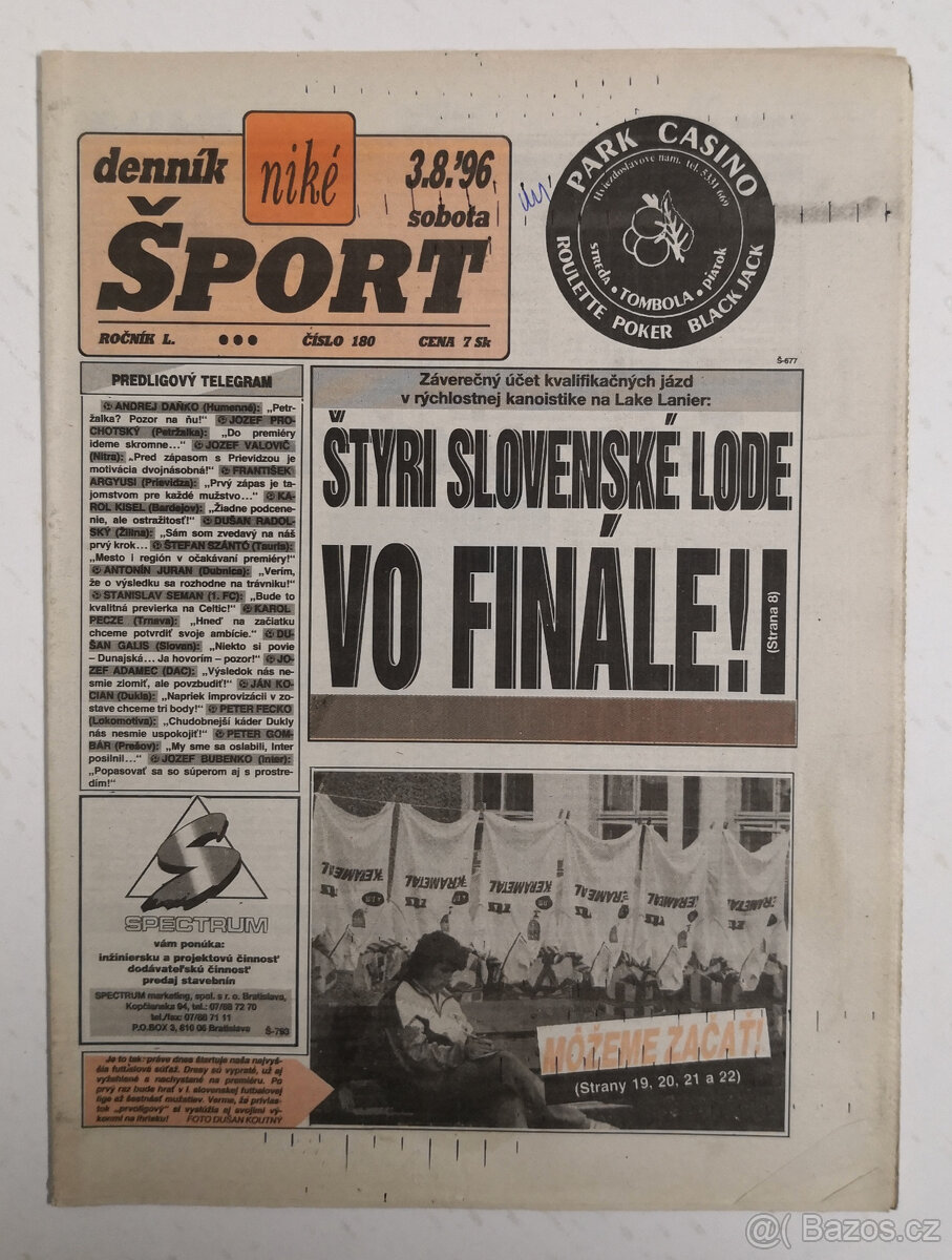 Staré noviny Denník Šport 2 - 4