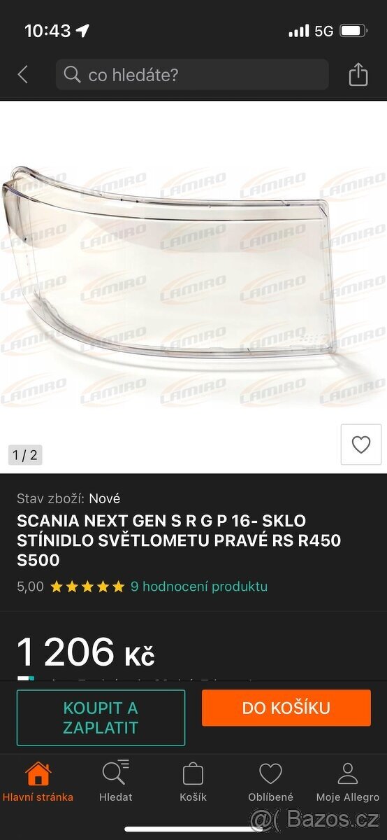 Přední pravé led světlo Scania R450, R500, S500 - 4