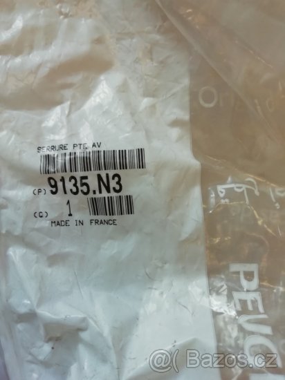 Peugeot 307 zámek PŘ dveří - 4