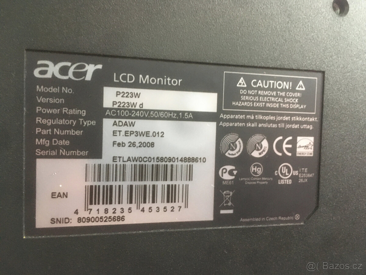 MONITOR ACER P223 W D - 4