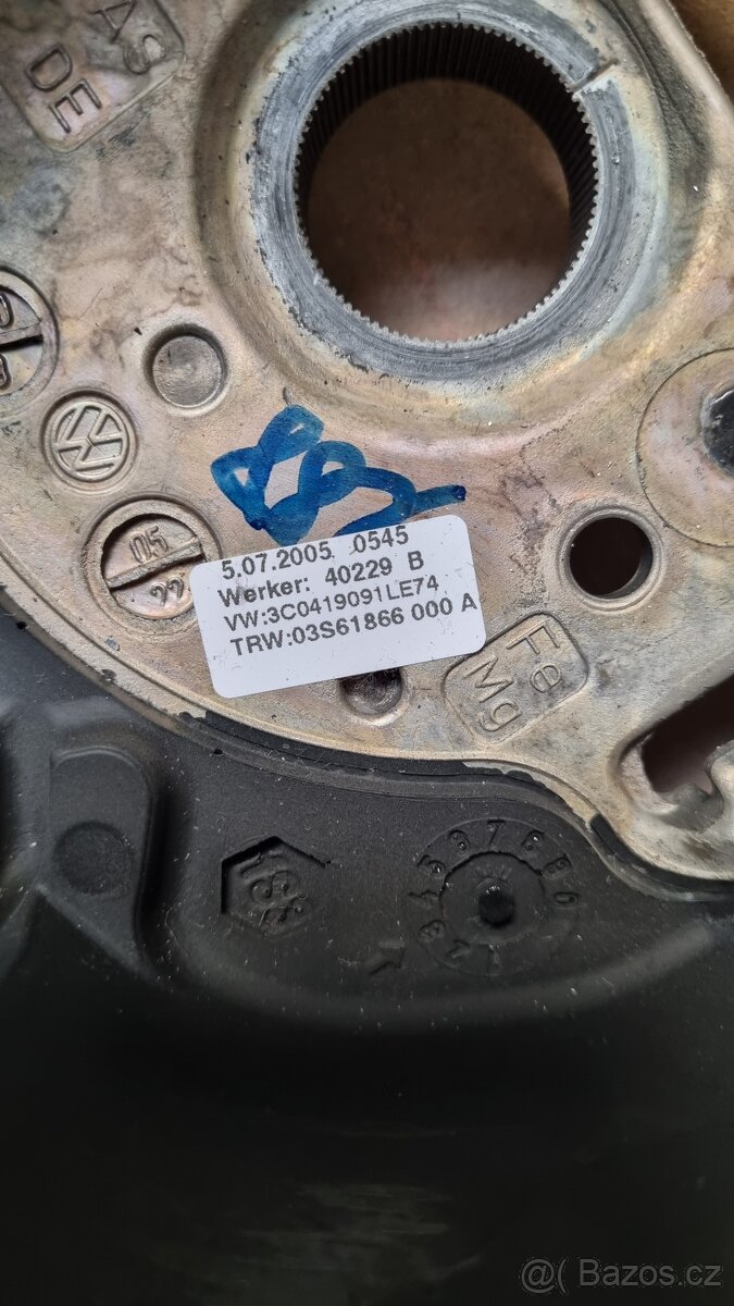 kožený MF volant Golf V, touran 3C0419091LE74 - 4