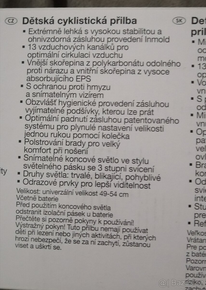 Dětská cyklistická helma NOVÁ - 4