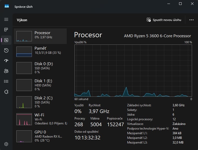 🔥 Výkonný herní PC – Ryzen 5 / RX 6500 XT / 32 GB RAM / 2x - 4