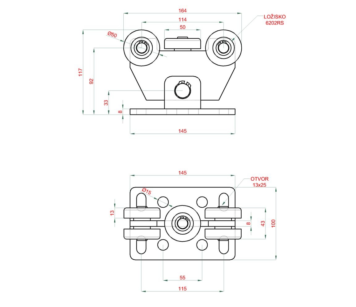 Brána posuvná samonosná - komponenty pro výrobu, nové. - 4