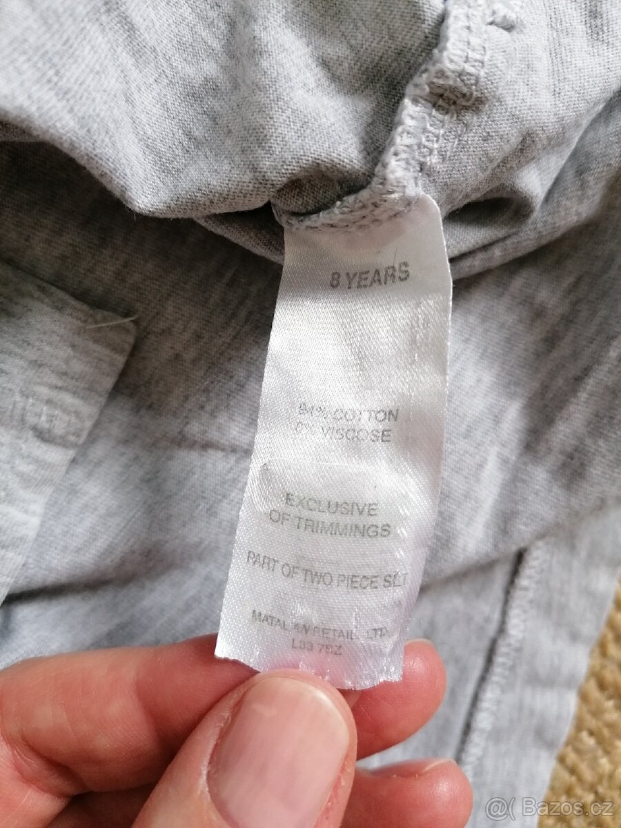 Šedozelené dvoudílné pyžamo Matalan, v. 122 /128 - 4