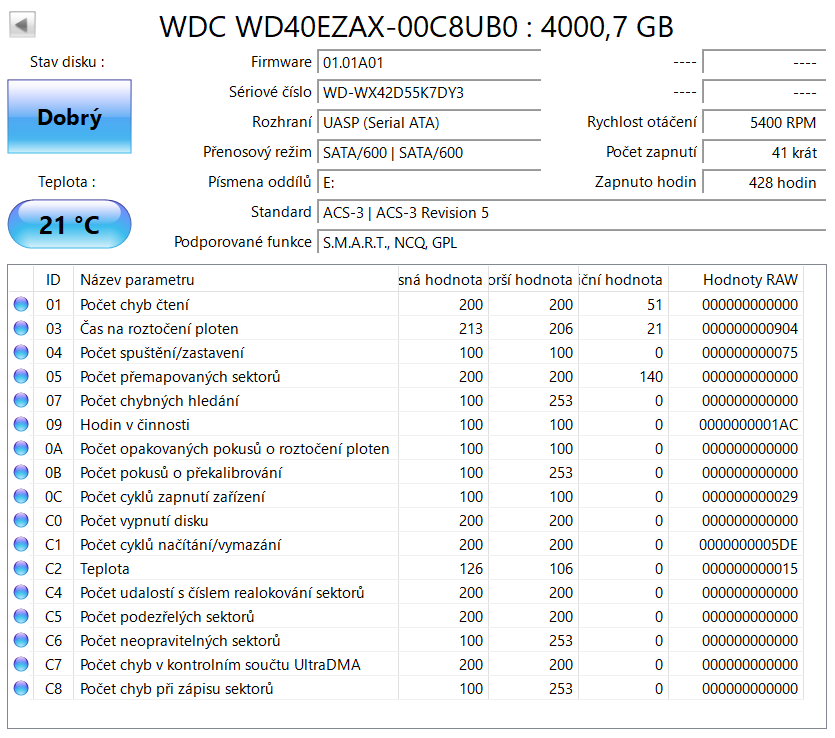 HDD WD WD40EZAX 4TB SATA 3,5" záruka - REZERVACE - 4