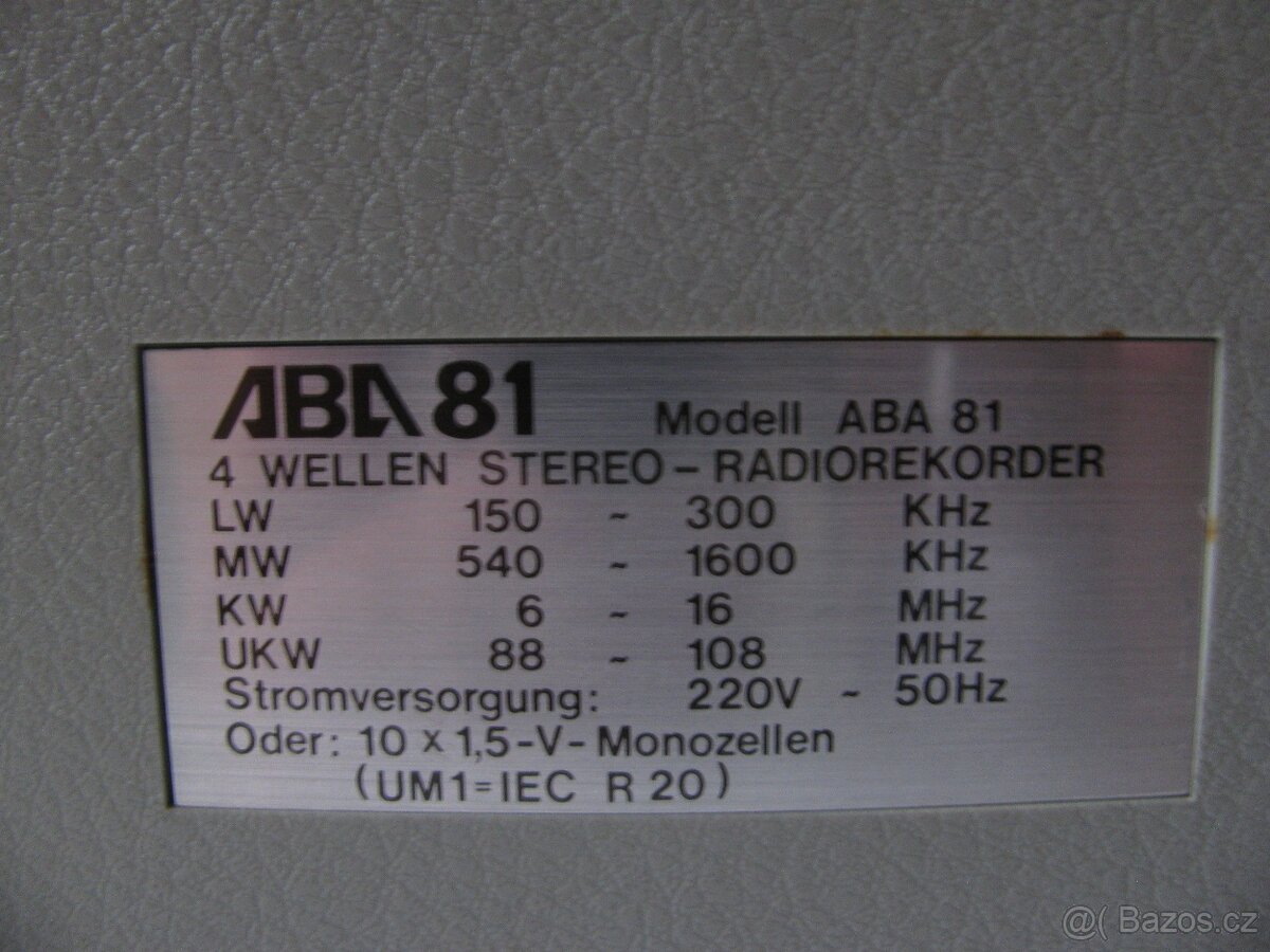 radiomagnetofon aba 81 - 4