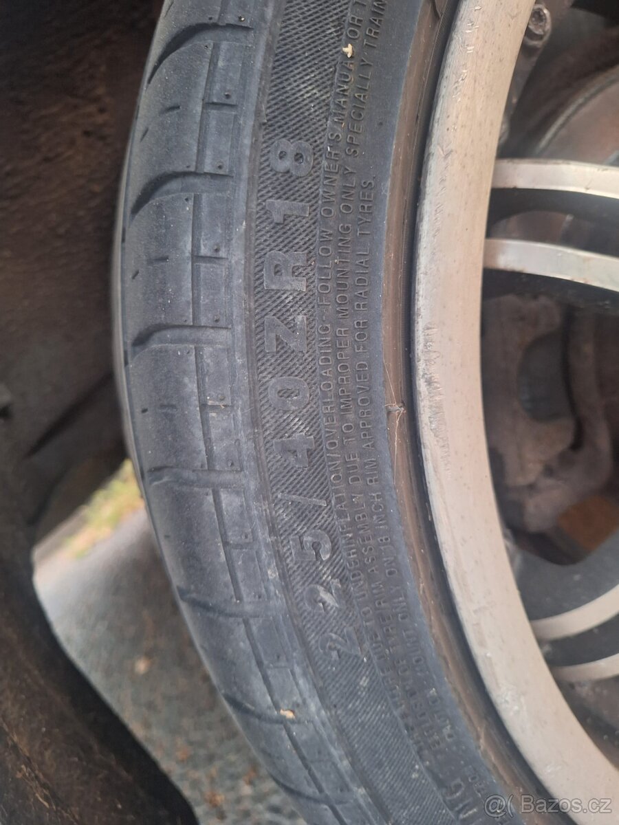 4x originální alu kola Ford 5x108 – 2x nové pneu (DOT 3723) - 4