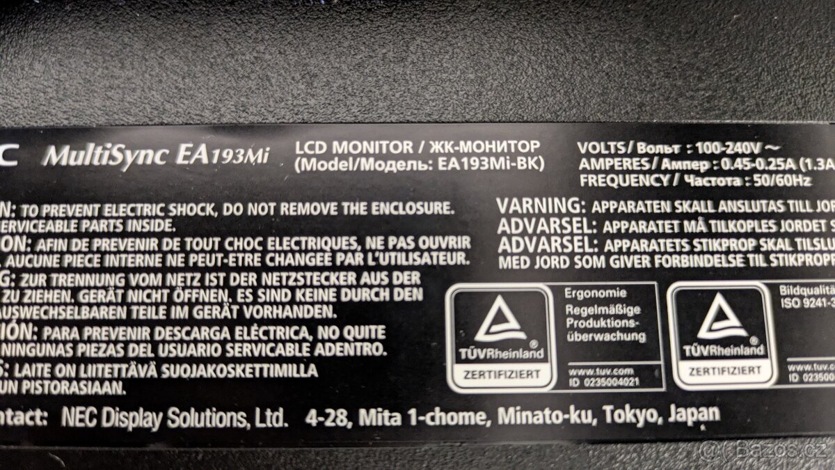 Monitor NEC EA193Mi - dotekový monitor - 4