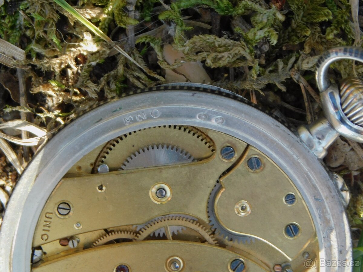 Starožitné stříbrné kapesní hodinky NIELLO / TULA zn. UNIC - 4