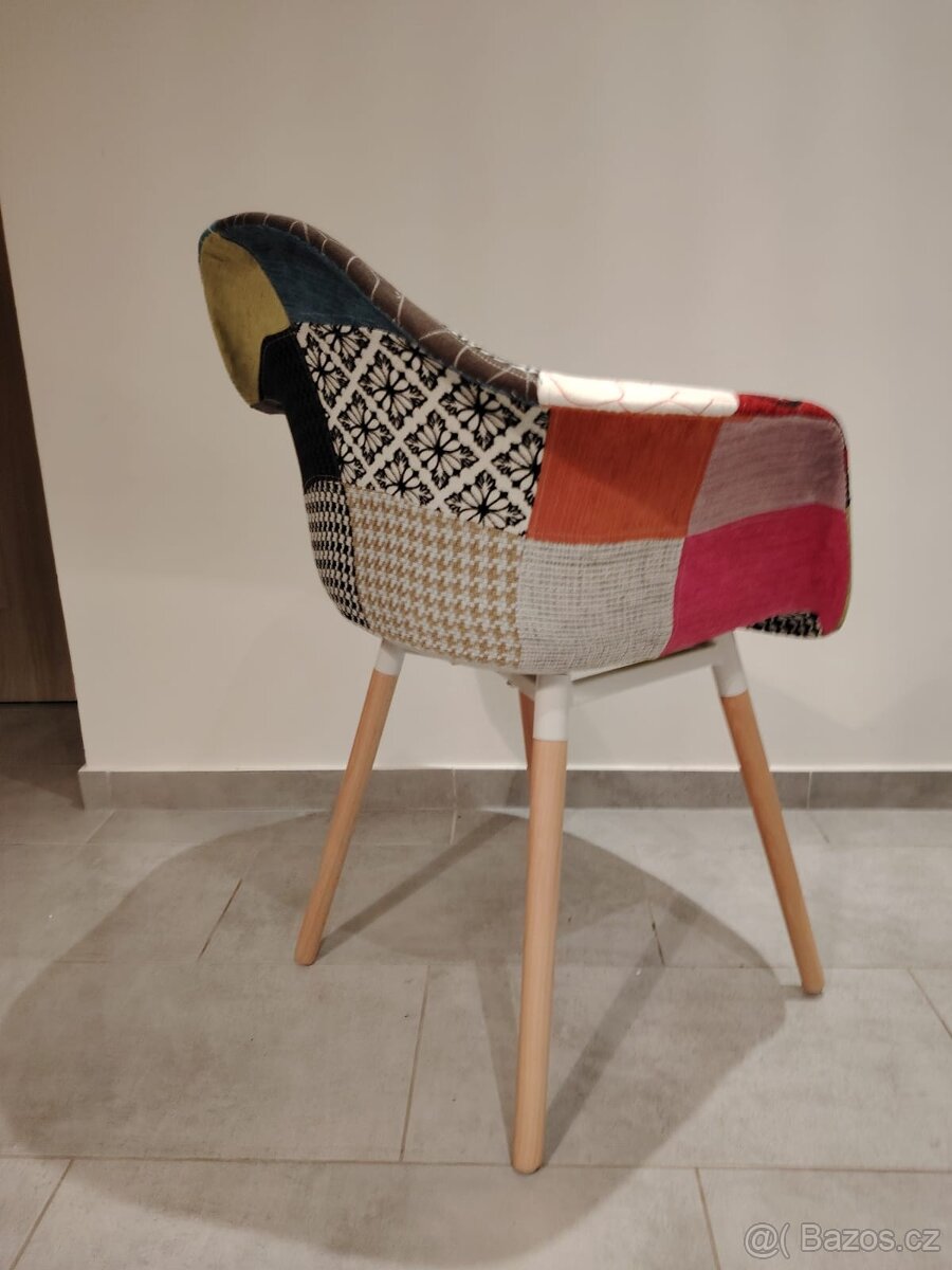 Nové židle/křesílka patchwork za super cenu - 4