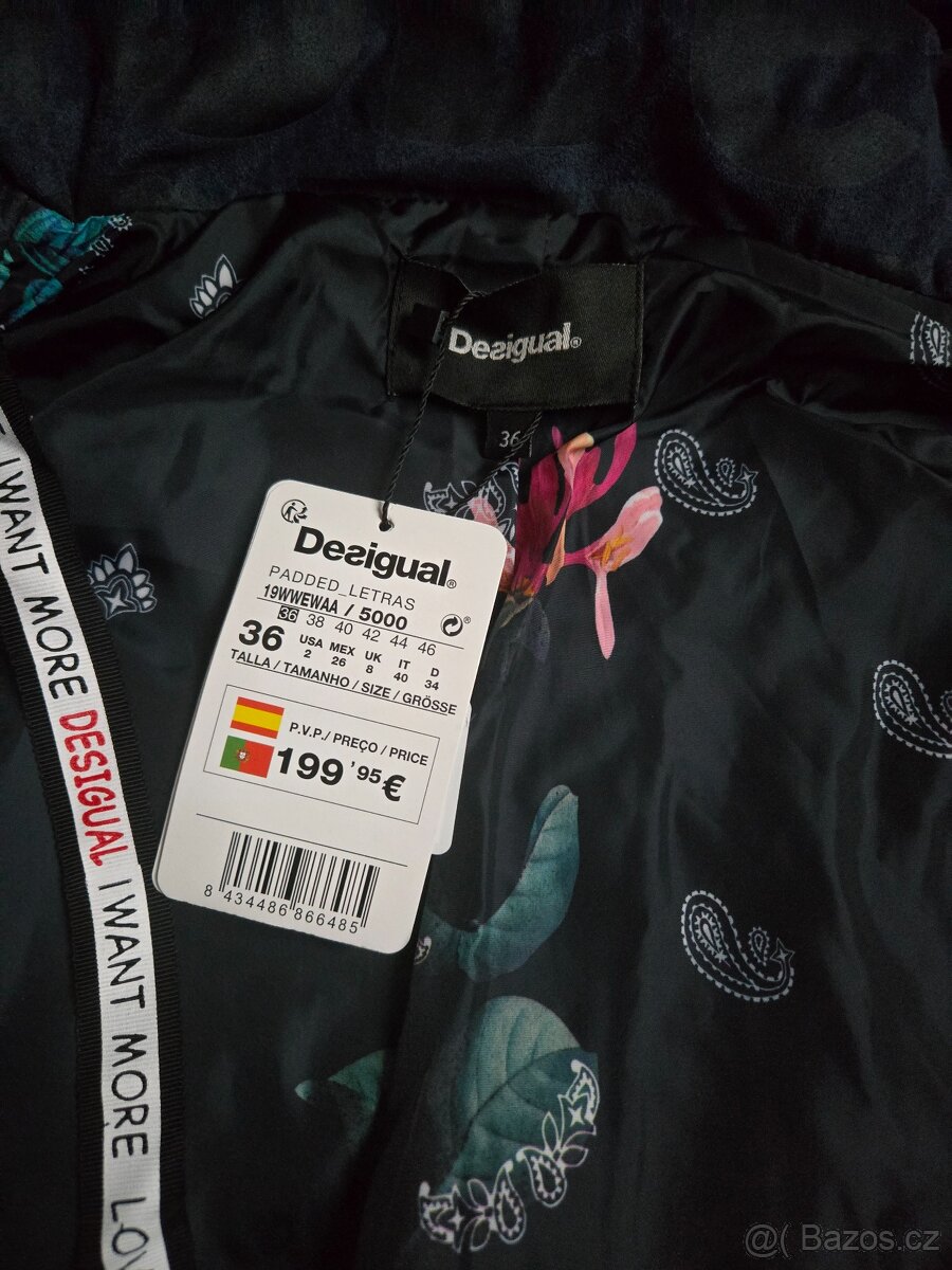 Dámska zimná bunda Desigual –model Padded Letras, veľkosť 36 - 4