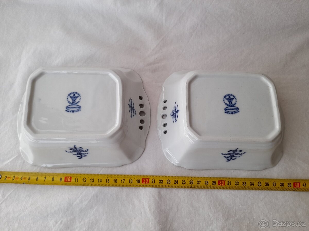 Prodám cibulák mísa čtyřhranná s prolamovanými uchy I.Tř. - 4