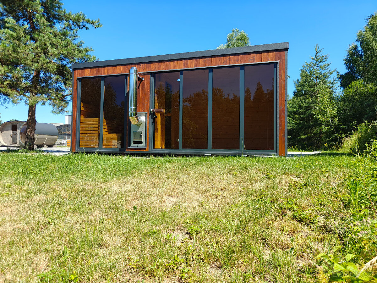 Finská venkovní sauna-Saunový domek s odpočívárnou - 4