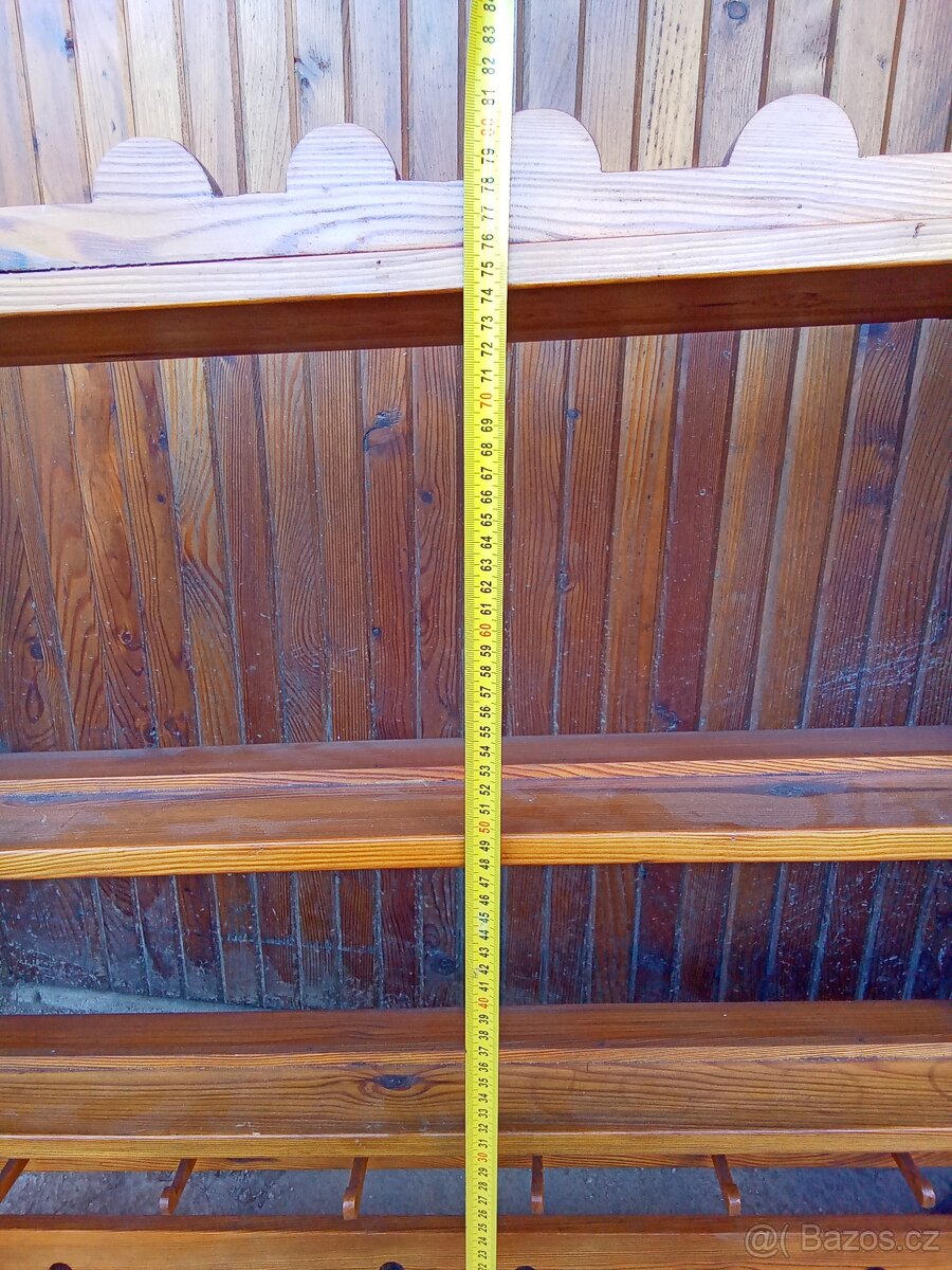 Velká dřevěná police - 4