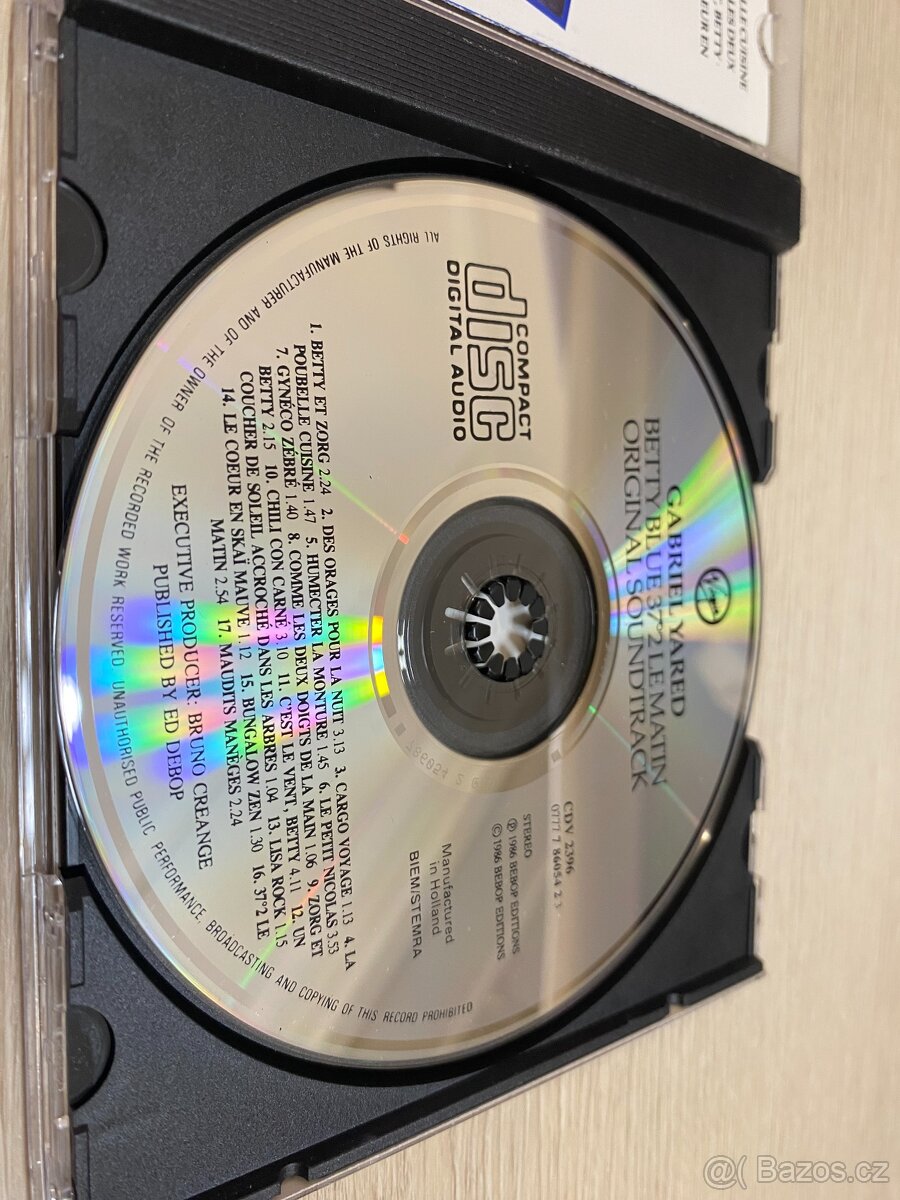 GABRIEL YARED: hudb k flmu "BETTY BLUE", 1986, RE 1992, JE - 4