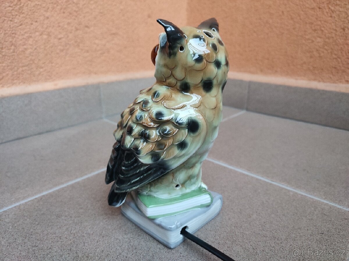 STAROŽITNÁ PORCELÁNOVÁ NOČNÍ LAMPIČKA. - 4