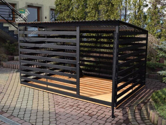 Voliéra –Kotec pro psa 3×2 m , vodorovné uzavřené profily. - 4