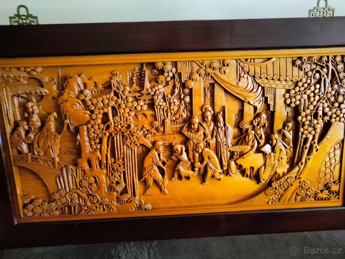 2 Krásne Čínske drevené obrazy - 4