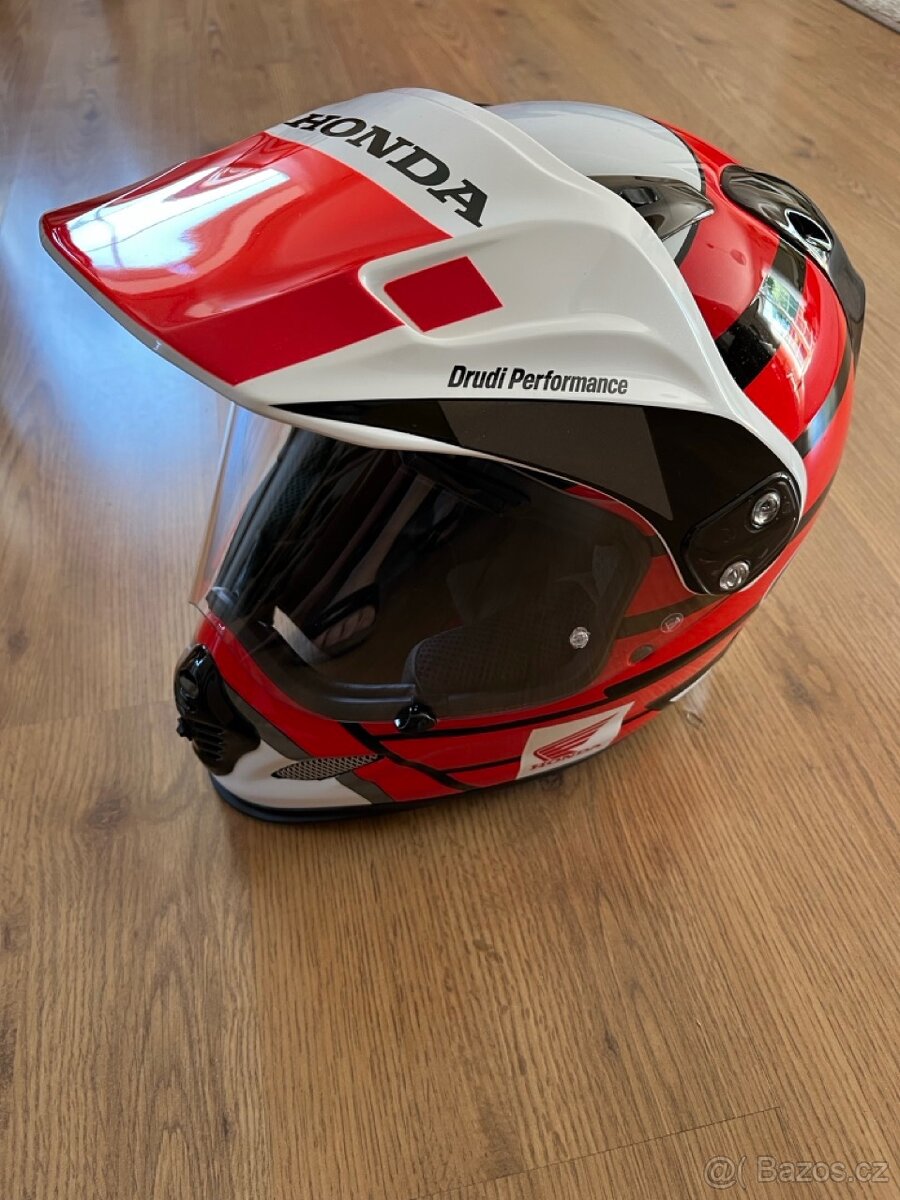 přilba/helma červená HONDA Arai Tour-X4, S, NOVÁ - 4