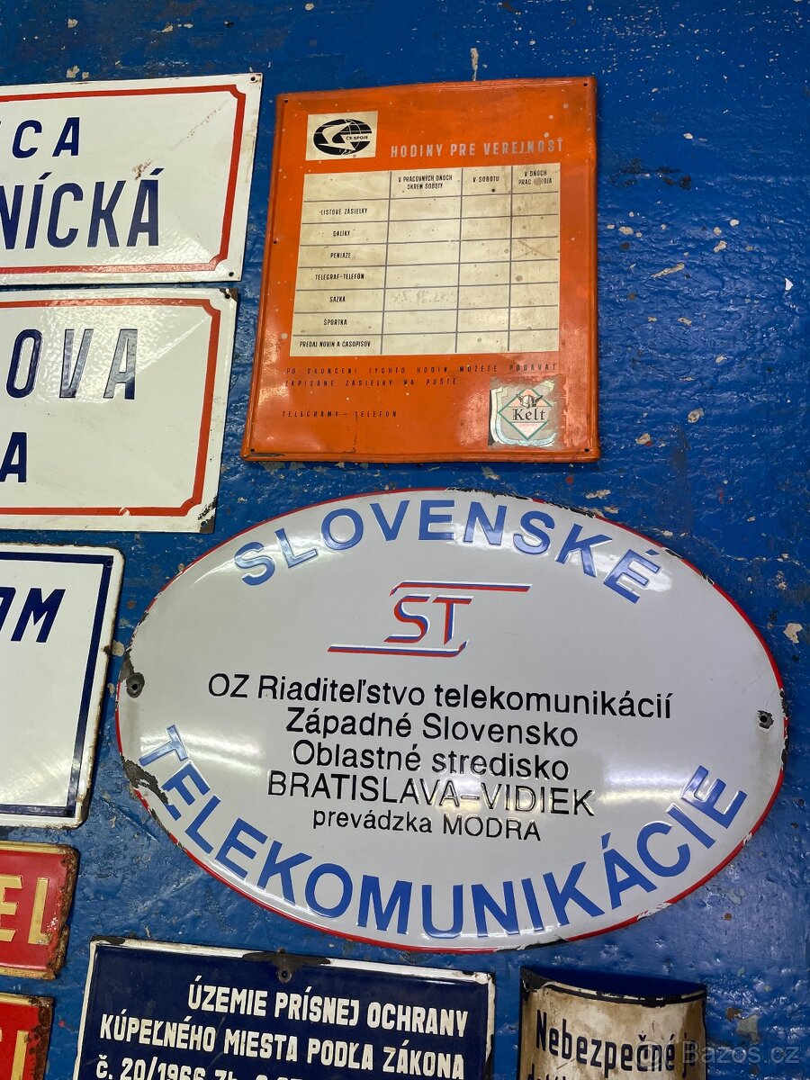 Stara original plechova smaltovana tabula cedula ČSR ČSSR - 4